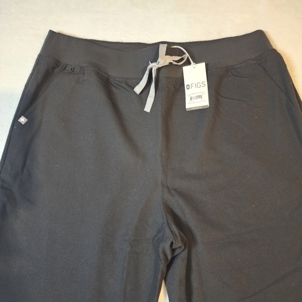 Figs Women's High Waisted Alva Skinny Tapered Scrub Pants Black 2XL - Tall - Picture 2 of 9